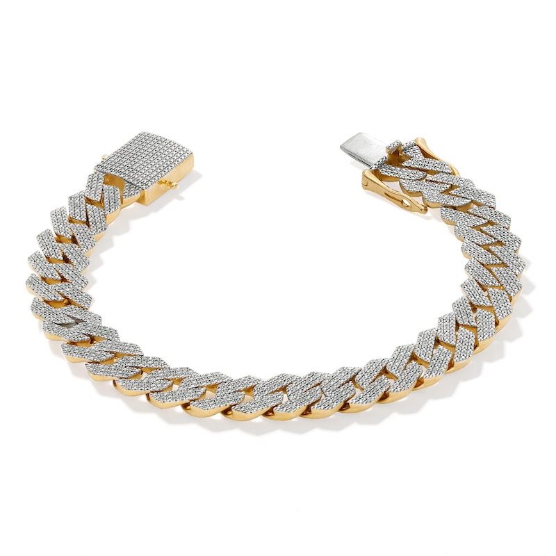 Gold Plated Miami Iced Cubic-Zirconia Cuban Tennis Chain/G