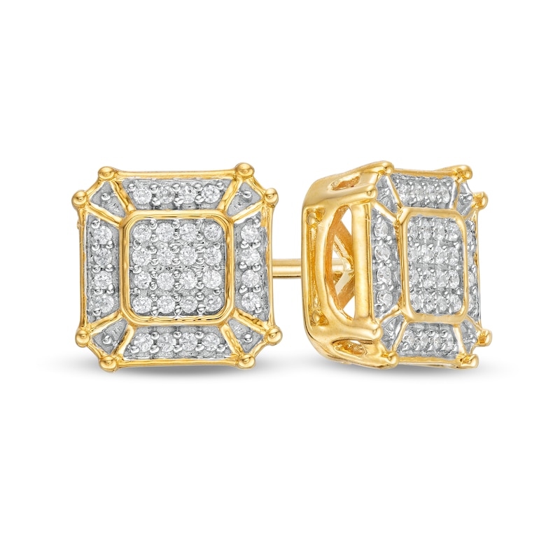 1/4 CT. T.W. Diamond Octagon Stud Earrings in 10K Gold