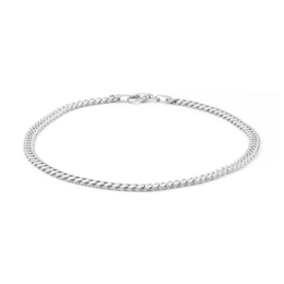 Solid Sterling Silver Cuban Curb Chain Anklet