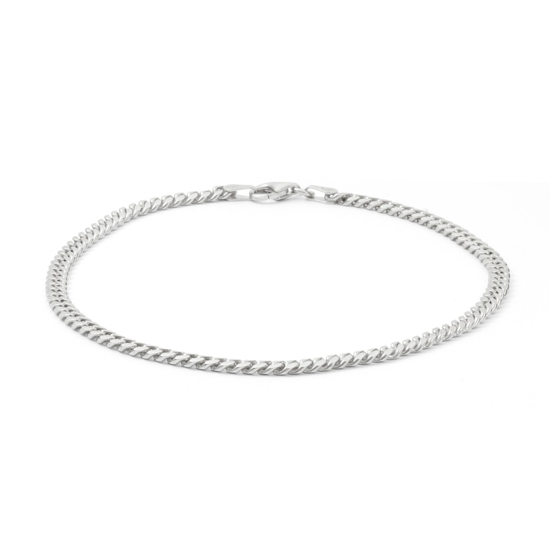 Main Image 1 of Solid Sterling Silver Cuban Curb Chain Anklet