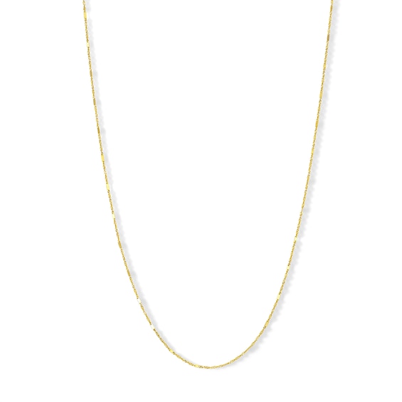 024 Gauge Singapore Chain Necklace in 10K Solid Gold - 18"