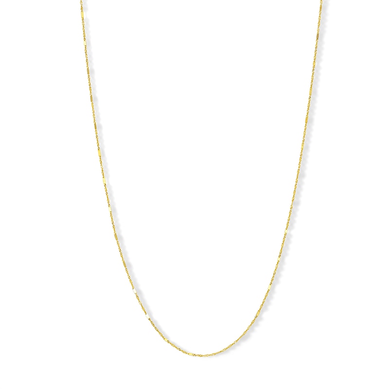 024 Gauge Singapore Chain Necklace in 10K Solid Gold - 18"