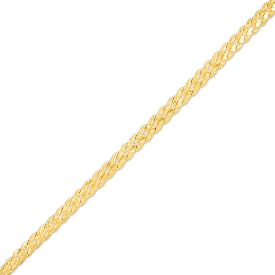 Diamond-Cut 100 Gauge Hollow Tight Curb Chain Bracelet in 10K Gold - 7.25"