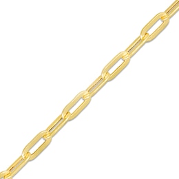 3.6mm Paper Clip Chain Bracelet in 10K Semi-Solid Gold - 7.25&quot;