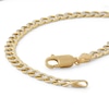 Thumbnail Image 2 of 10K Semi-Solid Gold Diamond-Cut Curb Chain Bracelet Made in Italy - 7.5&quot;