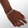 Thumbnail Image 4 of 10K Semi-Solid Gold Diamond-Cut Curb Chain Bracelet Made in Italy - 7.5&quot;