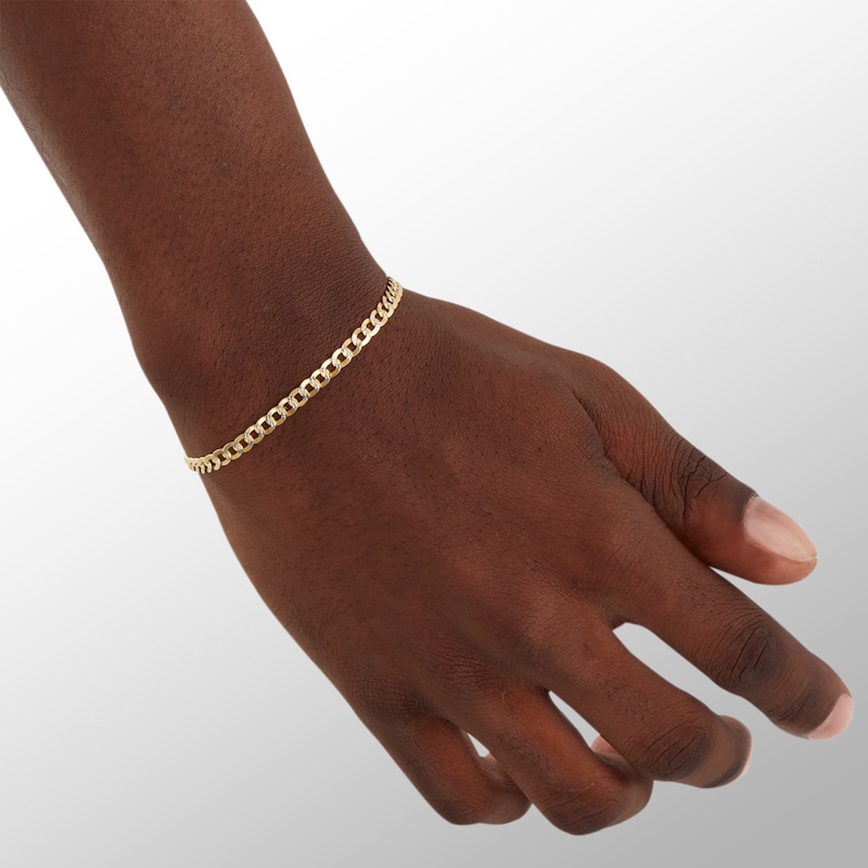 Made in Italy 5.2mm Curb Chain Bracelet in 10K Semi-Solid Gold