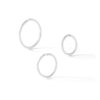 Thumbnail Image 1 of Semi-Solid Sterling Silver Hoop Nose Ring Set - 18G 3/8"