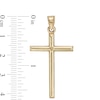 Thumbnail Image 1 of Cross Necklace Charm in 10K Stamp Hollow Gold