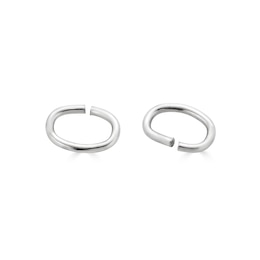 Solid Sterling Silver Oval Jump Ring Set - 25G (2 pieces)