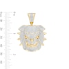 Thumbnail Image 5 of 1/5 CT. T.W. Diamond Bulldog Necklace Charm in Sterling Silver with 14K Gold Plate