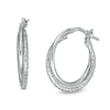 Thumbnail Image 0 of 15mm Hollow Tube Hoop Earrings in Sterling Silver