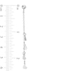 Thumbnail Image 1 of Heart Dangle Drop Earrings in Sterling Silver