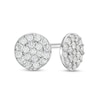 Thumbnail Image 1 of Cubic Zirconia Cluster Stud Earrings in Solid Sterling Silver