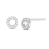 Thumbnail Image 1 of Cubic Zirconia Circle Outline Stud Earrings in Sterling Silver