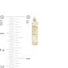 Thumbnail Image 2 of 12.5 x 18mm Diamond-Cut &quot;X&quot; Oval Flat Hoop Earrings in 10K Tube Hollow Gold