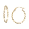 Thumbnail Image 0 of 20mm Twist Hoop Earrings in 10K Tube Hollow Gold