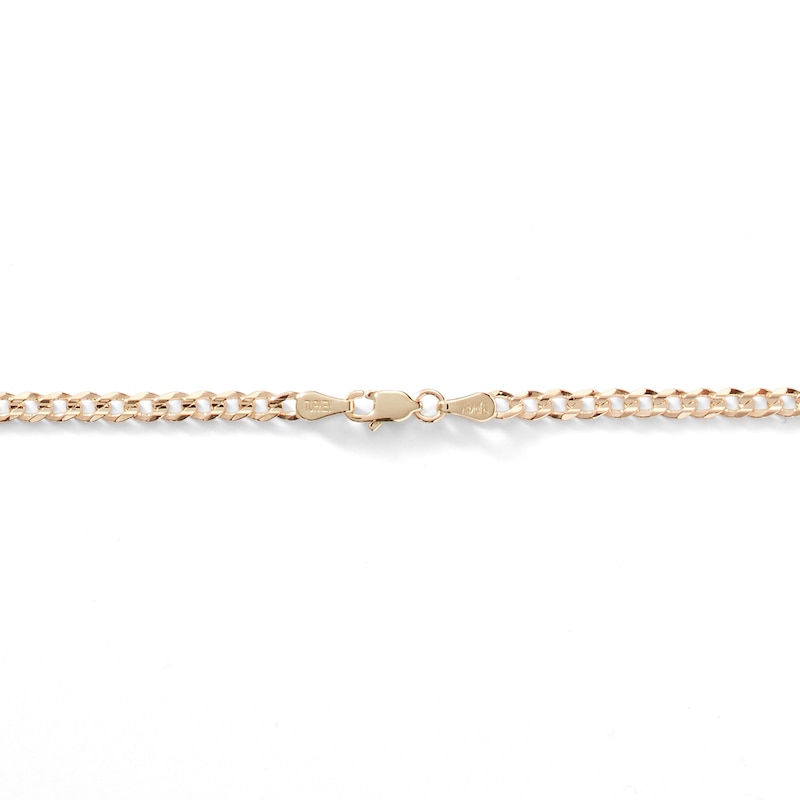 080 Gauge Concave Cuban Curb Chain Necklace in 10K Solid Gold