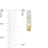 Thumbnail Image 1 of 1/10 CT. T.W. Diamond Double Row Knife Edge Huggie Hoop Earrings in 10K Gold