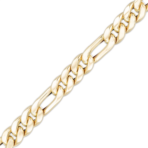 Made in Italy 6mm Hollow Figaro Chain Bracelet in 10K Gold – 8.5"