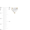 Thumbnail Image 2 of Diamond-Shaped Cubic Zirconia Solitaire Stud Earrings in 10K Gold