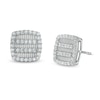 Thumbnail Image 1 of Cubic Zirconia Cushion Stud Earrings in Sterling Silver