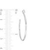 Thumbnail Image 2 of Cubic Zirconia Solitaire Open Hoop Earrings in Solid Sterling Silver