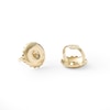 Thumbnail Image 3 of 1/4 CT. T.W. Composite Diamond Beaded Crown Two-Tone Stud Earrings in 10K Gold