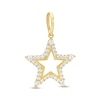 Thumbnail Image 1 of Cubic Zirconia Star Outline Charm Pendant in 10K Solid Gold