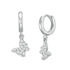 Thumbnail Image 0 of Child's Cubic Zirconia Butterfly Drop Earrings in Sterling Silver