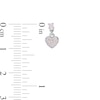 Thumbnail Image 1 of Child's Lab-Created Pink Opal Heart Drop Earrings in Sterling Silver