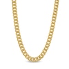 Thumbnail Image 0 of Made in Italy Reversible 7mm Curb Chain Necklace in 10K Hollow Gold – 22"