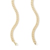 Thumbnail Image 4 of 10K Hollow Gold Reversible Curb Chain Made in Italy - 22&quot;