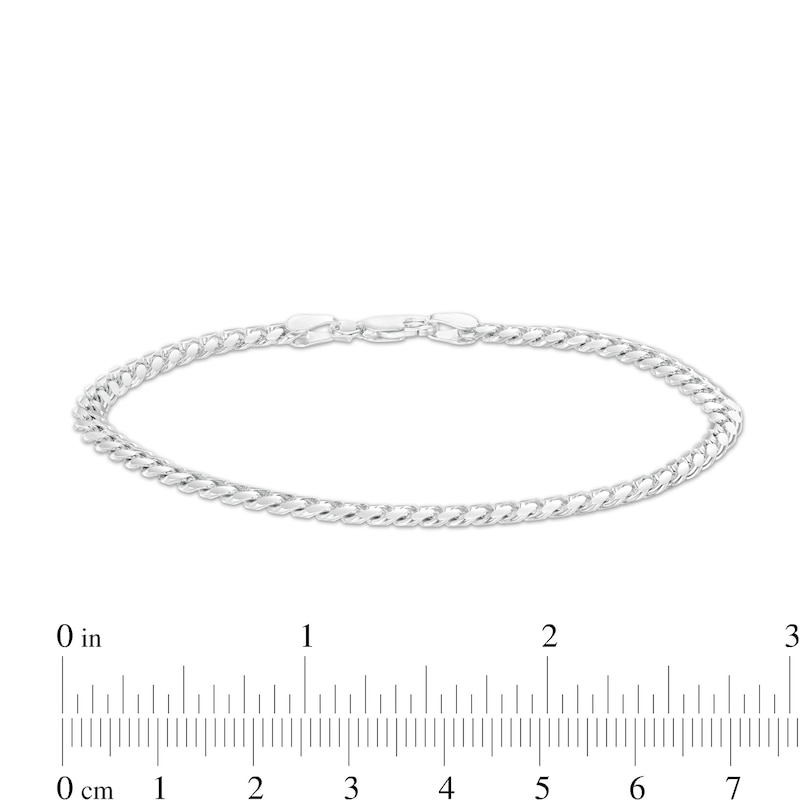 Main Image 3 of Made in Italy 120 Gauge Solid Cuban Curb Chain Bracelet in Sterling Silver – 7.5&quot;