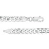 Thumbnail Image 1 of Made in Italy 100 Gauge Solid Flat Curb Link Chain Bracelet in Sterling Silver – 7.5"