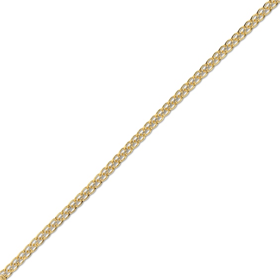 Made in Italy 050 Gauge Sedusa Curb Link Chain Bracelet in 10K Hollow Gold – 7.5"