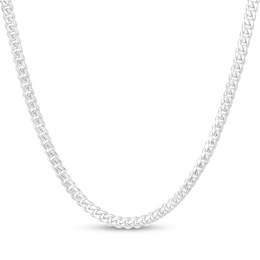 Made in Italy 120 Gauge Cuban Curb Chain Necklace in Solid Sterling Silver – 20&quot;