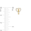 Thumbnail Image 1 of Child's Cubic Zirconia Heart Huggie Hoop Earrings in 10K Gold