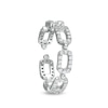 Thumbnail Image 1 of Adjustable Cubic Zirconia Chain Link Toe Ring in in Sterling Silver