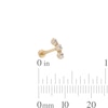 Thumbnail Image 2 of 14K Tube Gold CZ Curved Trio Stud - 18G 5/16&quot;