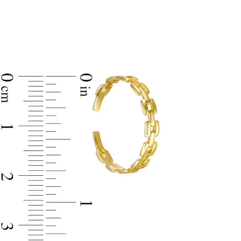 Main Image 2 of Adjustable Bold Block Chain Link Toe Ring in 10K Gold