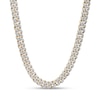 2-1/2 CT. T.W. Diamond Semi-Solid Cuban Curb Chain Necklace in 10K Gold - 22"