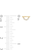 Thumbnail Image 2 of Single 019 Gauge Cubic Zirconia Semi-Circle and Bar Cartilage Barbell in 14K Gold