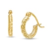 Thumbnail Image 1 of Diamond-Cut 10mm Hoop Earrings in 10K Tube Hollow Gold