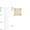 Thumbnail Image 1 of Princess-Cut Quad Cubic Zirconia Square Frame Stud Earrings in 10K Gold