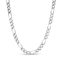 Made in Italy 150 Gauge Solid Figaro Chain Necklace in Sterling Silver – 26&quot;