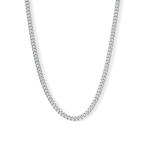 Made in Italy Gauge Solid Curb Chain Necklace in Sterling Silver