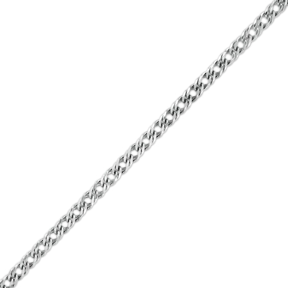 Made in Italy 080 Gauge Solid Double Curb Chain Bracelet in Sterling Silver – 7.5"