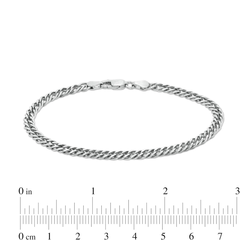 Main Image 2 of Made in Italy 080 Gauge Solid Double Curb Chain Bracelet in Sterling Silver – 7.5&quot;