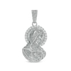 Thumbnail Image 0 of Cubic Zirconia Virgin Mary Profile Necklace Charm in Sterling Silver